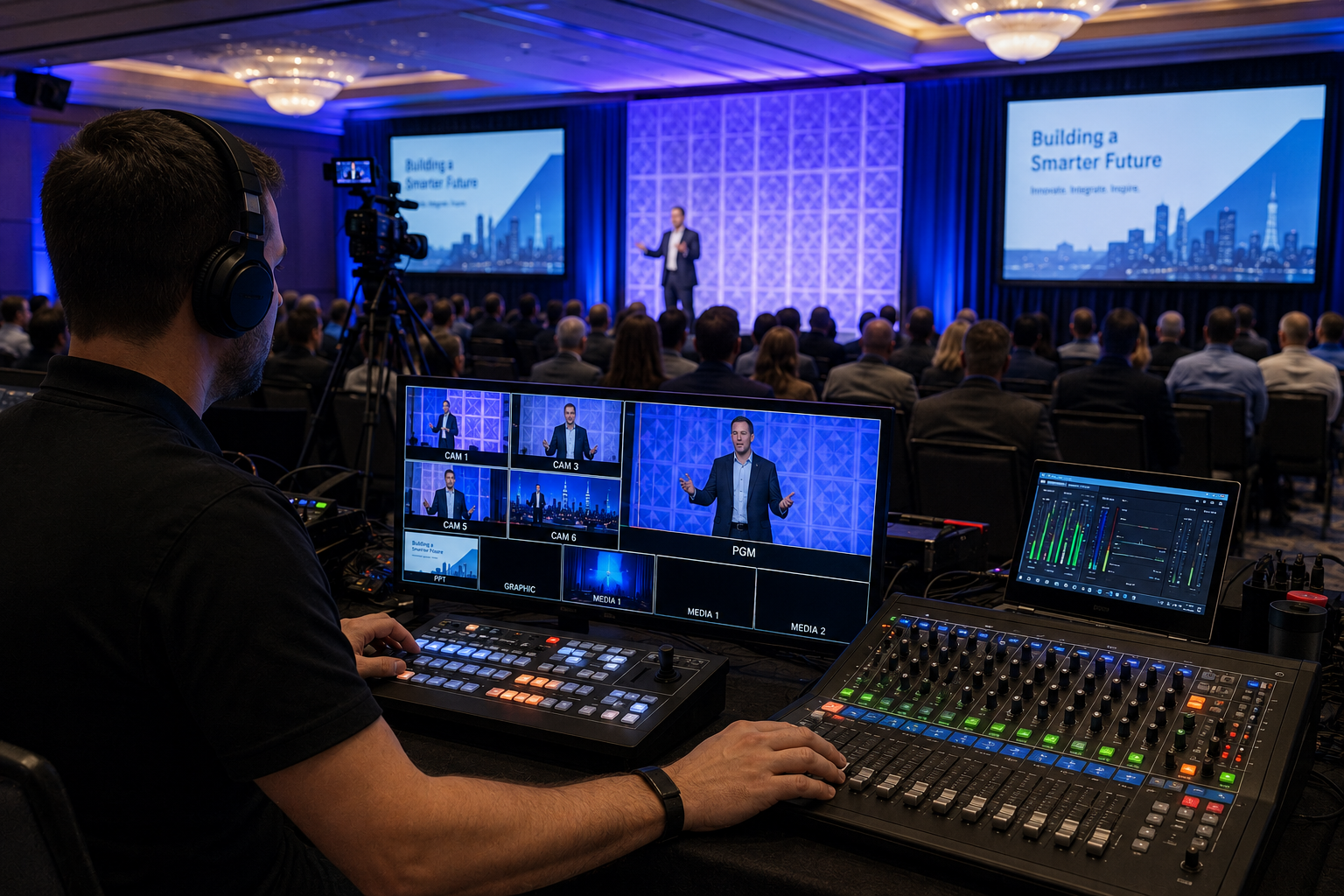 Sacramento Audio Visual corporate conference AV setup