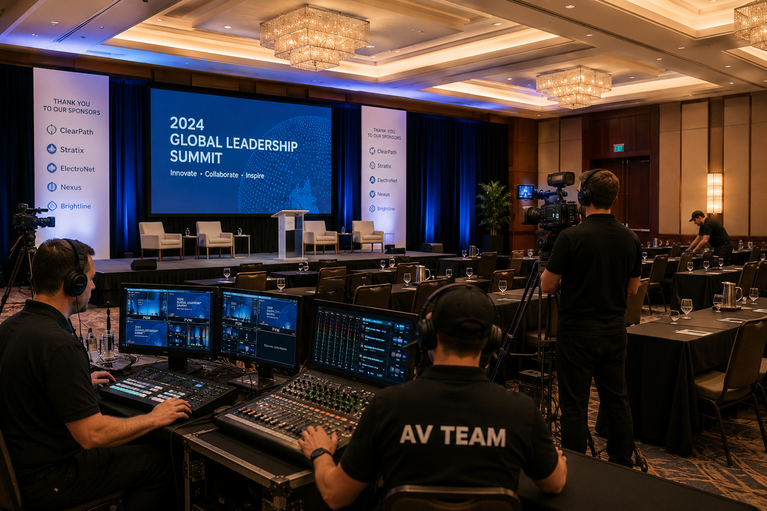 Sacramento Audio Visual corporate conference AV setup