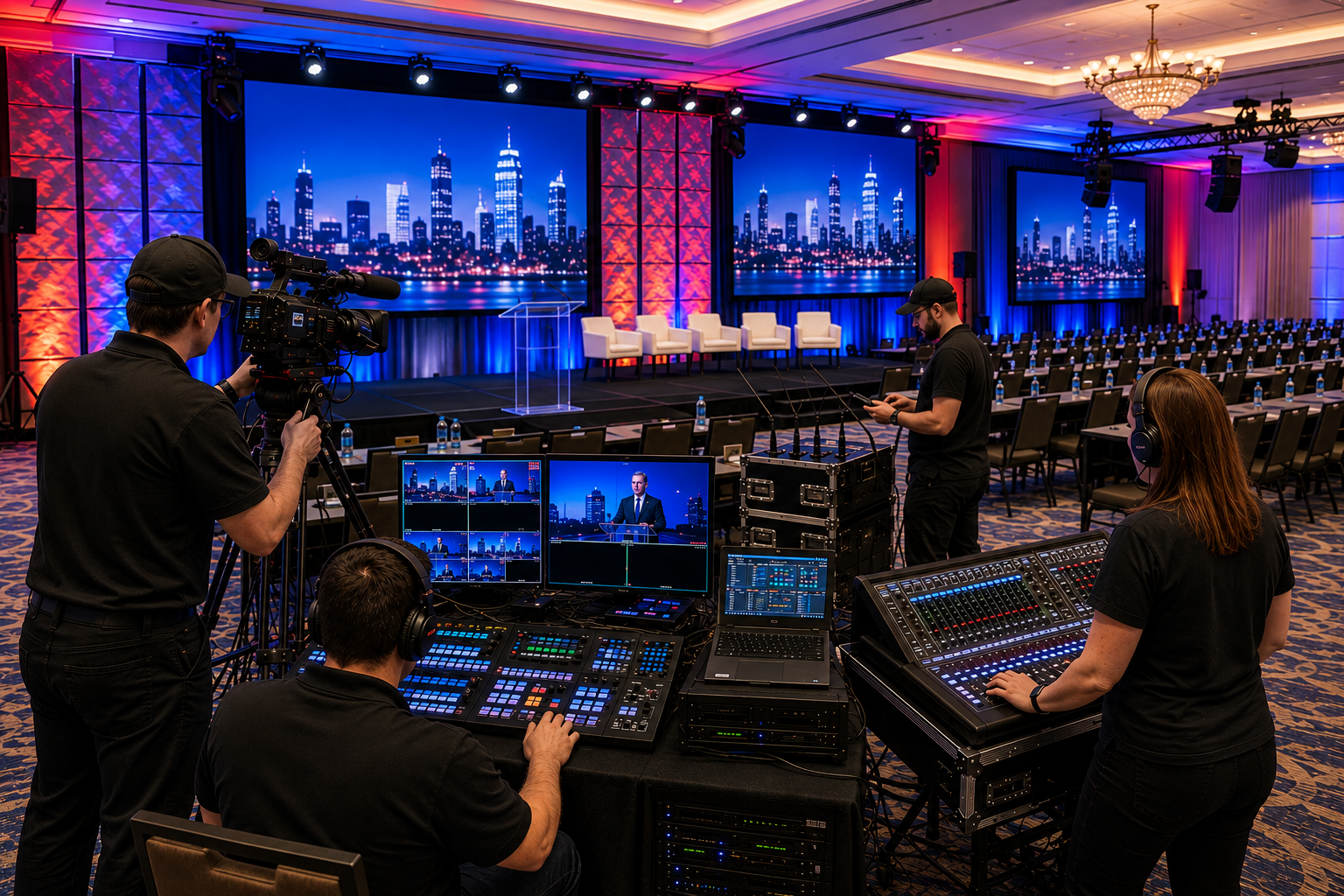 Sacramento Audio Visual corporate conference AV setup